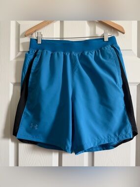 NWT Under Armour Teal Blue Athletic Shorts with Black Panels